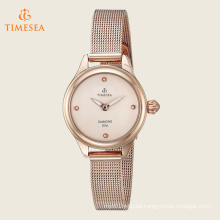 Women′s Round Rose Gold Dial Two Hand Bracelet Watch 71184